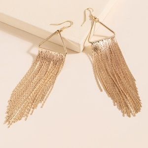 NWT - Francesca's Senara Triangular Drop Earrings